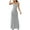 Gray, variant on Jumper Dress for Women Church Dresses for Women Ladies' Solid Color Stripe Slim Fitting Suspender Casual Style Jumpsuit Long Skirt Sleeveless Square Neck Dress Blue 2X