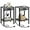 Grey, variant on End Table, Side Table, Set of 2, Nightstands with 2-Tier Storage Shelves, Sofa Table for Small Space, Coach Table for Living Room Bedroom, White