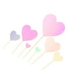 thumbnail image 3 of 7pcs/set Cake Topper Heart Shape Wedding Birthday Cake Simple topper cake top decor Design Paper Top Flag Decoration, Pink, 3 of 7