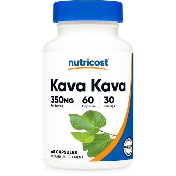 Nutricost Kava Kava Supplement (60 Capsules) 350mg Per Serving - Non-GMO, Vegan