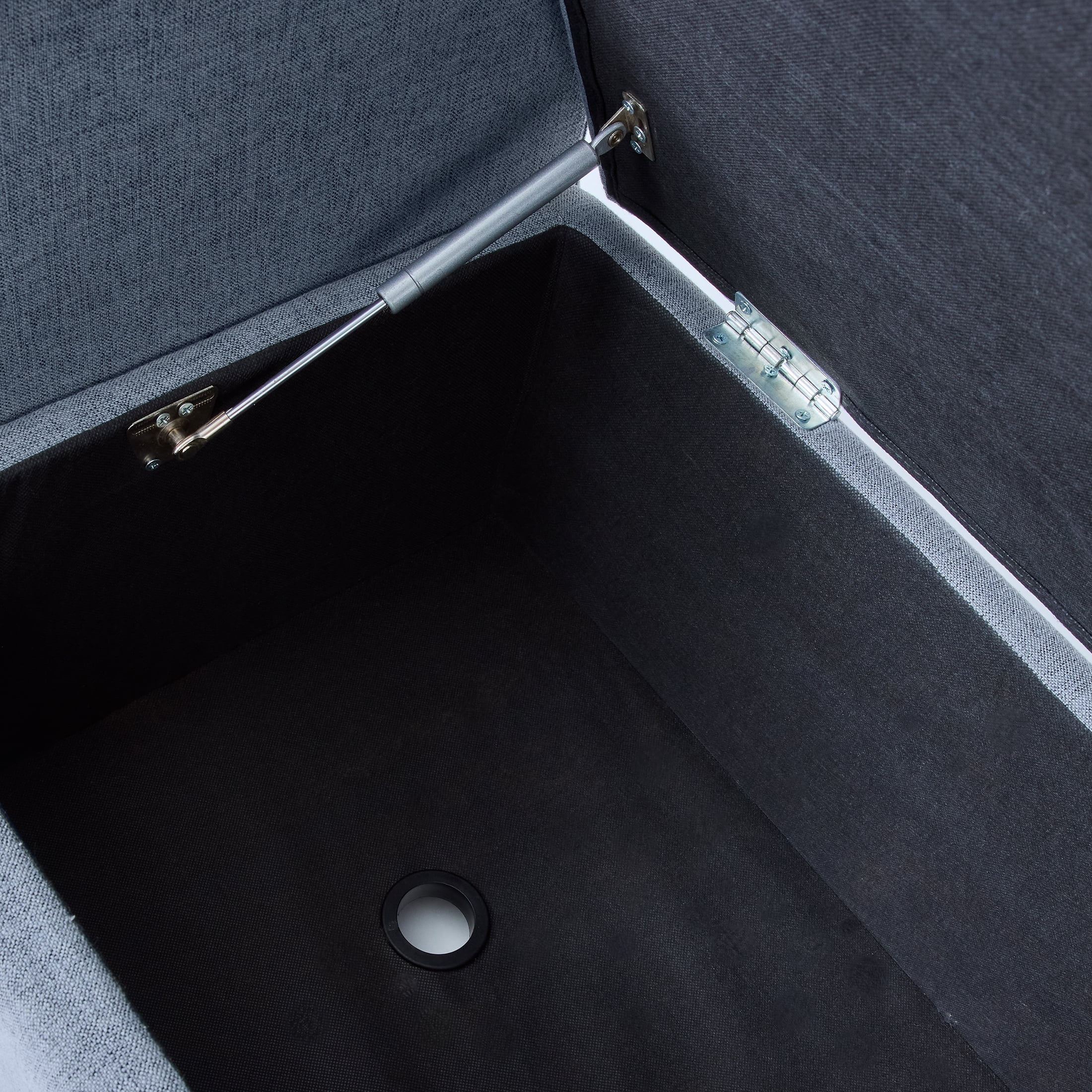 Better Homes & Gardens Springwood 55.12" Storage Bench, Blue Silver