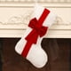 thumbnail image 5 of Calcetines De Peluche Con Lazo Decorativos Bolsa de regalo navideña con lazo de tela flocada para colgar en la pared de la chimenea, 45 x 27 cm JASKFLY, 5 of 8
