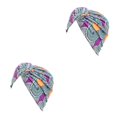 thumbnail image 2 of Jumpingount Turbantes para mujer Skullcap plisado Swirly Headcover Type4 NO4, 2 of 6