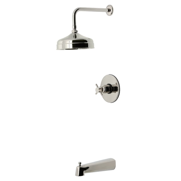 Kingston Brass KB6336DX Concord Single-Handle Pressure Balanced Tub and Shower Faucet, Polished Nickel