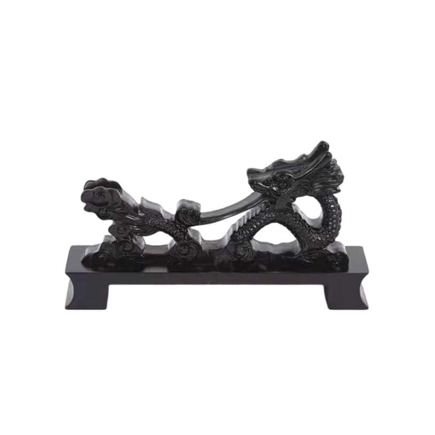 Soporte de espada, soporte de en forma de dragón chino negro, soporte de exhibición de adornos, regalo de decoración duradera para el Almacenamiento y organización del hogar Tamaño pequeño/Dragón Yuarrent HA076830-01