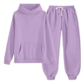 thumbnail image 4 of WhouRiu Girls Casual Outfits Cozy Pullover Hoodies And Sweatpants Sets Kids Autumn Clothes, 4 of 4