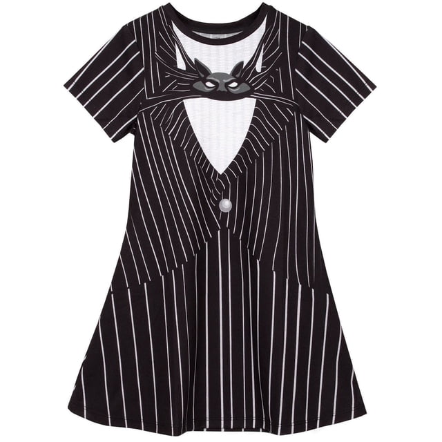 Nightmare Before Christmas Robe de Costume Jack Skellington pour Filles