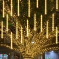 thumbnail image 3 of Asisol Christmas Meteor Shower Lights Outdoor, 192 LED 12in 8 Tubes Waterproof Christmas Lights Outdoor Plug in, Snow Falling Rain Icicle Xmas Lights Decorations, 3 of 7