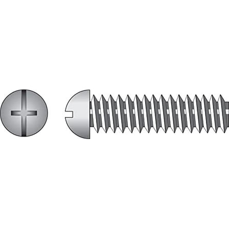 Hillman 56331 No.20.25 x 1.25 in. L Combination Round Head Zinc-Plated Steel Machine Screws - Pack of 100
