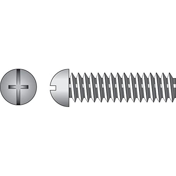 Hillman 56331 No.20.25 x 1.25 in. L Combination Round Head Zinc-Plated Steel Machine Screws - Pack of 100