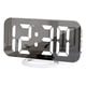 thumbnail image 1 of Reloj despertador digital Brillar con espejo LED 7 pulgadas 2 Puertos de carga USB, 1 of 5