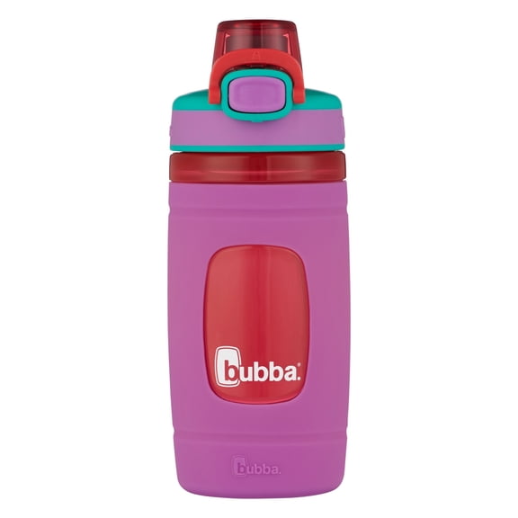Bubba Flo Kids 16 oz Mixed Berry and Watermelon Plastic Water Bottle with Wide Mouth Lid