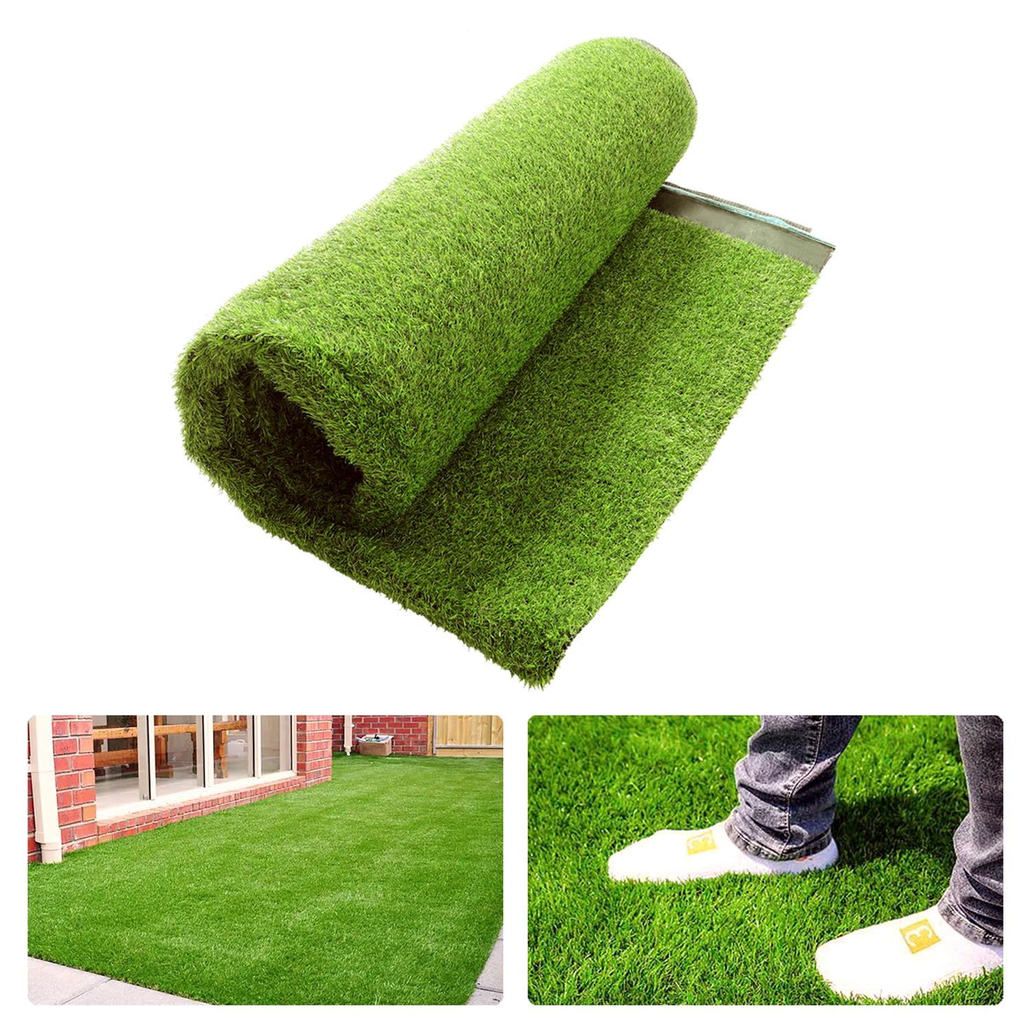 YIYIBYUS Artificial Grass Turf, 4*1m Synthetic Thick Fake Faux Grass