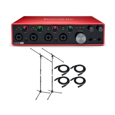 Focusrite Scarlett 18i8 3rd Gen 18x8 USB Audio Interface with Boom Stand Bundle