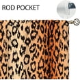 thumbnail image 5 of Leopard Print Small Kitchen Curtains Men Orange Window Treatment Abstract Modern Rod Pocket Cafe Short Window Curtains for Bathroom Dining Laundry Room Tier Treatment Drapes 27.5x39 inch, 5 of 6