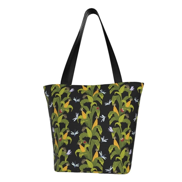 Disketp Corn And Dragonflies Bolsa de Hombro Casual para Mujer, Bolso Cruzado para Compras, Viajes y Uso Diario