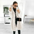 thumbnail image 6 of Gifts Usmixi Womens Winter Faux Fur Coat Plush Coat for Women Casual Solid Plus Size Fluffy Fleece Hooded Outerwear Long Sleeve Cozy Fuzzy Furry Long Overcoat Faux Fur Coat, 6 of 6