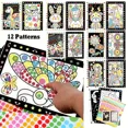 thumbnail image 3 of Creative DIY Coloring Stickers for Kids - 12-Pack Mosaic Art Set for Kindergarten Classroom Activities, 3 of 7