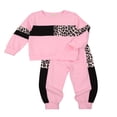 thumbnail image 2 of Toddler Baby Girl Sweatshirt Set Leopard Sweatpants 2PCS Outfits Black 4-5 Years, 2 of 5