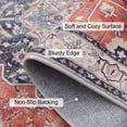 thumbnail image 2 of Buganda 2'x3' Small Area Rug, Non Slip and Low Pile Door Mat, Vintage Distress Print Pattern Carpet, Machine Washable rugs for Entrance, Red, 2 of 7