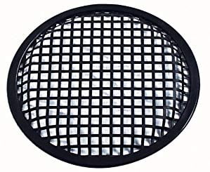 X AUTOHAUX Universal 12 Inch Car Audio Speaker Subwoofer Metal Waffle Grill Cover Protector with Rubber Edge and Clips
