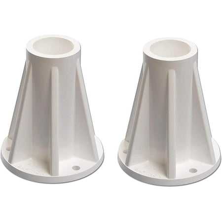polymer 6 inch pool handrails and ladders surface mounting base (2 pack)