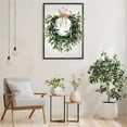 thumbnail image 5 of 20 Inch Artificial Teardrop Swag Olive Wreath Pendant, Green Leaf Olive Fruit Spring Flower Swag, Front Door Wedding Arch Window Wall Hanging Farmhouse Garden Decoration (2Pack), 5 of 8
