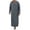 Grey, variant on Mens Kaftan Thobe Long Sleeve Loose Casual V Neck Hooded Linen Robe Long Gown with Pockets Arabic Robe