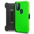Motorola Moto G Play 2023/G Pure/G Power 2022 Phone Case w/ Screen Protector, Belt Clip Green
