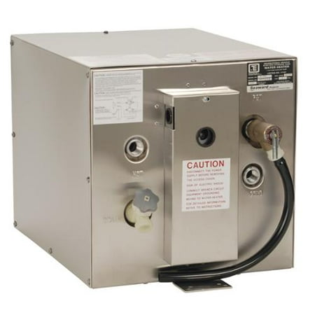 Whale Marine S700 Seaward 6 Gallon Hot Water Heater with Rear Heat Exchanger, Stainless Steel
