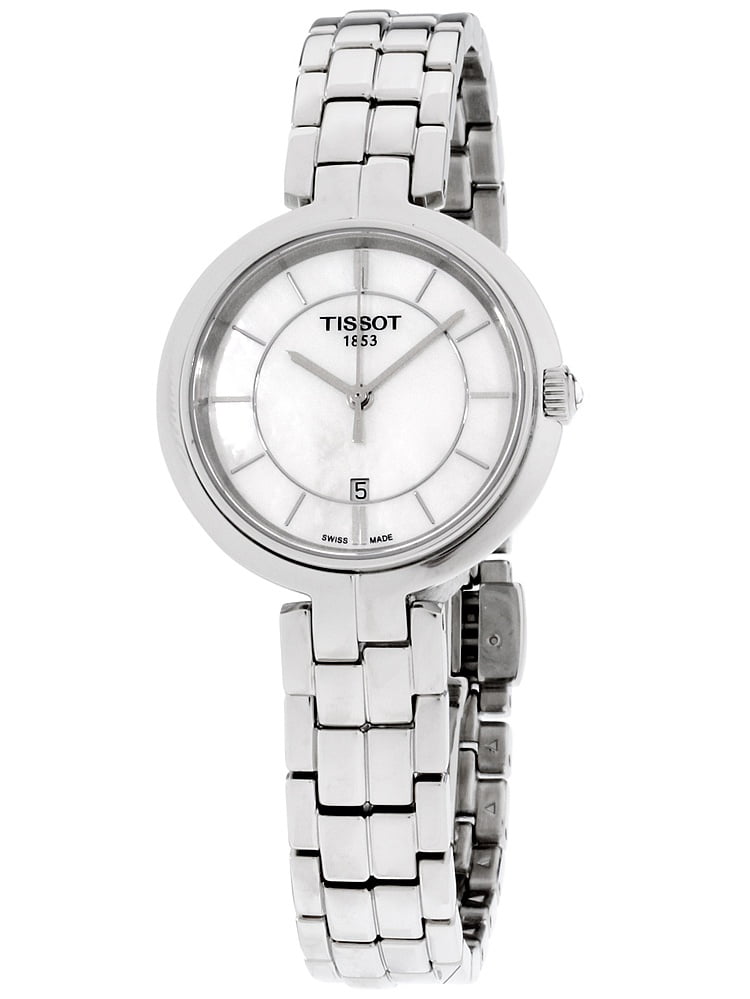 Tissot - Tissot Flamingo Mother of Pearl Dial Stainless Steel Ladies ...