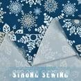 thumbnail image 4 of Christmas Tablecloth, Blue White Snowflake Table Cloth, Xmas Waterproof Tablecloths for Dining Kitchen Winter Holiday, Spill-Proof Table Cover for New Year Party Home Decor, Round 60 Inch, 4 of 5