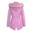 thumbnail image 5 of VEKDONE Womens Parka Coat Winter Thicken Puffer Jacket with Faux Fur Hood Long Sleeve Zip Up Detachable Hooded Jackets Thermal Outerwear with Pockets, 5 of 9