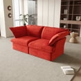 thumbnail image 4 of Sodrens Modular Sectional Sofa Couch,82.66" Velvet Loveseat Sofa,Minimalist Style Comfy Couch for Living Room Apartment,Red, 4 of 10