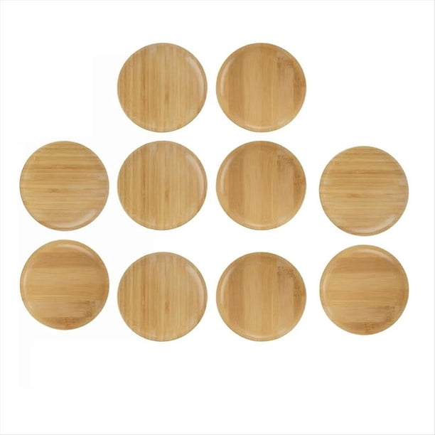 10 Uds. Adorno de Charcutería para Copa de Vino, Tablero de Charcutería para Copa de Vino, Posavasos de Bambú para Copa de Vino