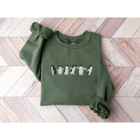 Embroidered Penguin Sweatshirt