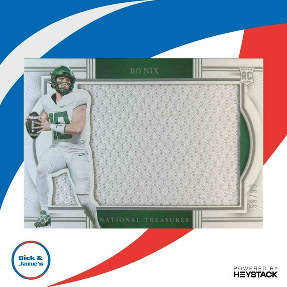 2024 National Treasures Collegiate Bo Nix Rookie Silhouettes /99 MEM RC Ducks