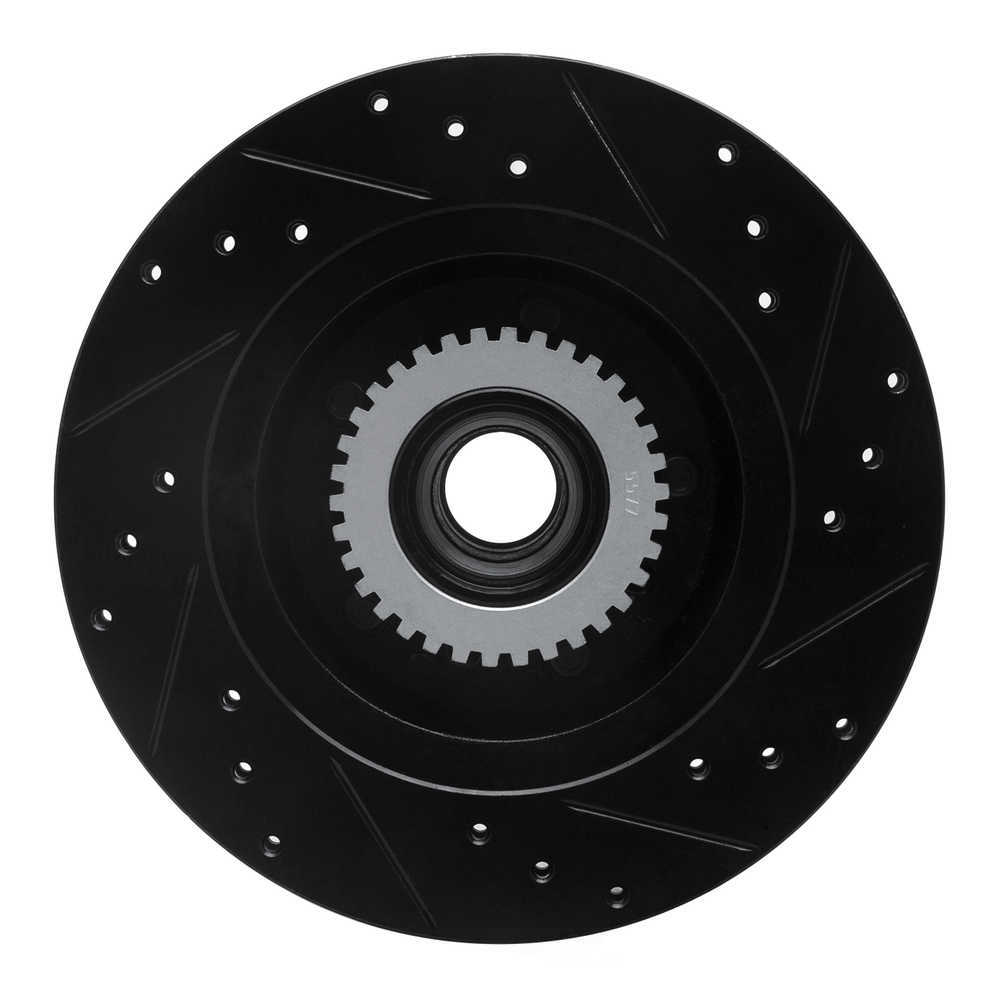 Dynamic Friction Company 633-51000L DFC Brake Rotor - Drilled And Slotted - Black