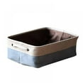 thumbnail image 2 of Collapsible Storage Basket Bins, Decorative Foldable Rectangular Linen Fabric Storage Box Cubes Containers with Handles- Large Organizer For Nursery Toys,Kids Room,Towels,Clothes, Brown,15Lx10Wx5H, 2 of 7