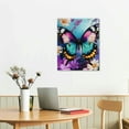 thumbnail image 5 of ZFLMY Butterfly Flowers Painting Canvas Wall Art Decor for Home Living Room Bedroom Office, Ready to Hang - Perfect Gift for Various Occasions 16x20in, 5 of 5