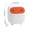 thumbnail image 4 of Tabletop Garbage Bin Adorable Press Type Trash Can with Lid Anti-slip PP Plastic Waste Dustbin Hotel Bar Club Rubbish Container White, 4 of 9