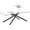Black, variant on 47 inch Clear Glass Coffee Table with Silver Chrome Metal Base, 47" Rectangle Glass Top Cocktail Tables, Modern Coffee Table for Living Room, Clear Center Tables