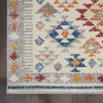 thumbnail image 5 of 2â€™ x 6â€™ Ivory and Red Diamonds Runner Rug, 5 of 7