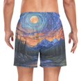 thumbnail image 2 of FORMRS Mens Swim Trunks Mesh Liner Quick Dry Casual Beach Board Shorts with Pockets, Sizes S-2XL, Mountains and Forests, 2 of 9