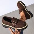 thumbnail image 6 of Willtoo Orthopedic Dress Shoes for Women Platform Round Toe Slip On Comfortable Loafers Non Slip Lug Sole Office Casual Walking Shoes Chunky Heel Fashion Low Top Shoes, 6 of 6