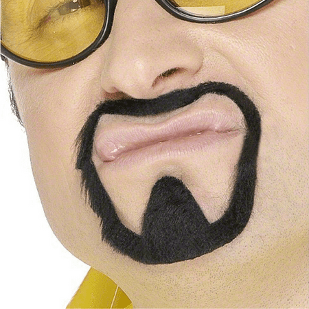 Black Goatee Mens Fake Beard Mustache Facial Hair Ali G TV Kenny Powers Costume