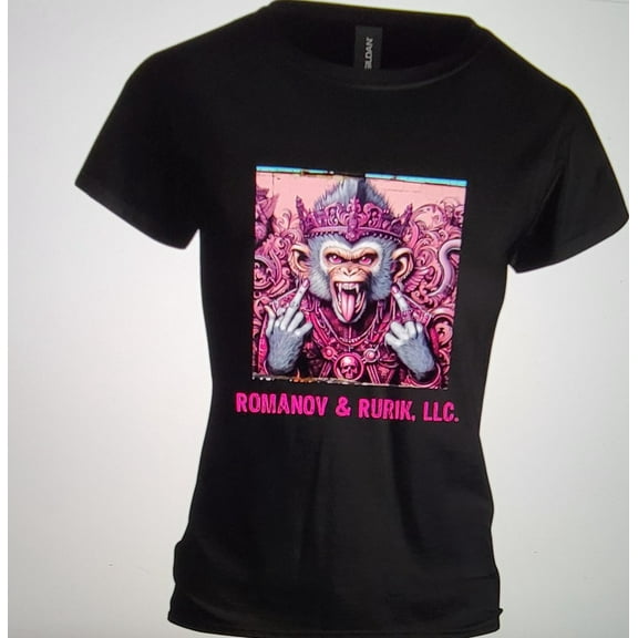 Graphic Tee "Pink Monkey Queen with an attitude"