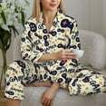 thumbnail image 4 of Goofa Game Controller Printed Women’s 2 Piece Pajama Set Super,Pajamas Women's Long Sleeve Sleepwear Soft Button Down Loungewear Pjs Lounge Set Nightwear-Medium, 4 of 9