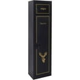 thumbnail image 1 of American Furniture Classics 5 Rifle Metal Home Gun Safe Storage Cabinet, Black, 1 of 7