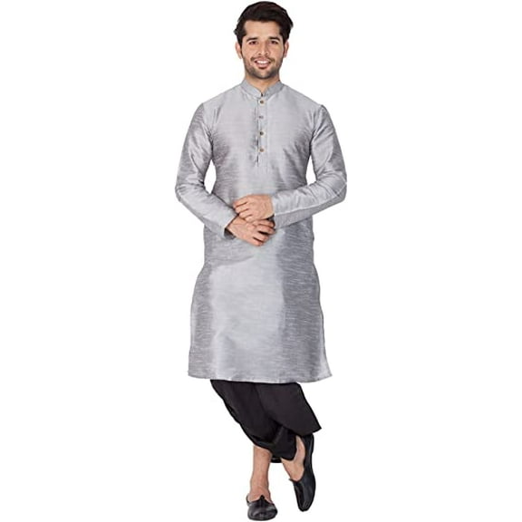 Royal Kurta Royal Men's Silk Desginer Dhoti Kurta Set (42; Multi 3)